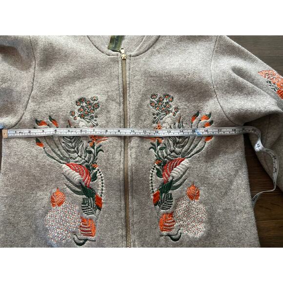 EUC Anthropologie Aratta Silent Journey Embroidered sweater sz:S/M - Picture 6 of 10